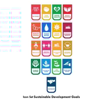 Sustainable development goals logo template illustration vector