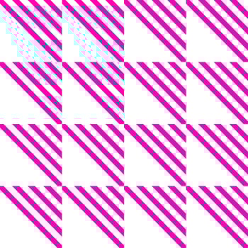 seamless geometric pattern with pink stripes and triangle on white vector