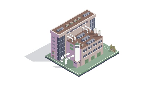 Isometric city elements vector