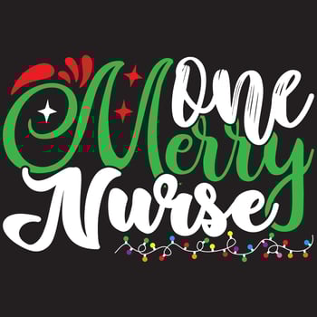one merry nurse vector