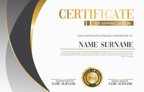 Certificate Template with Modern Design vector
