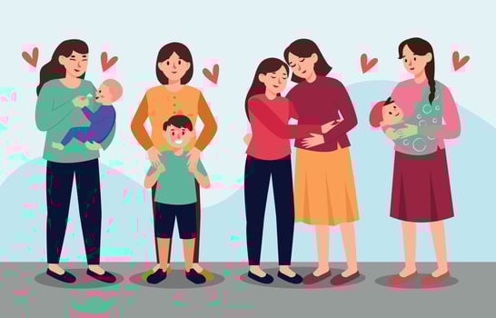 Mother's Day Character Collection vector