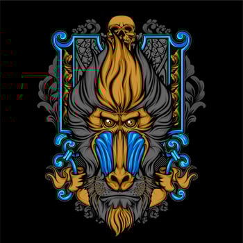 cultural full face mask illustration vector
