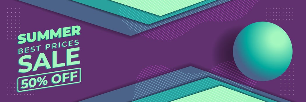 Summer sale concept banner design vector