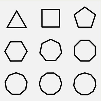 Basic geometric shapes vector design set