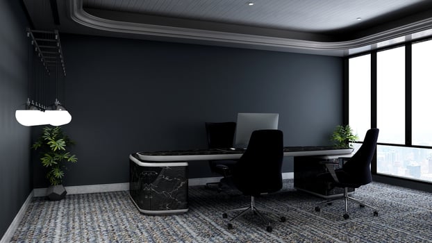 3d render modern business office manager room photo