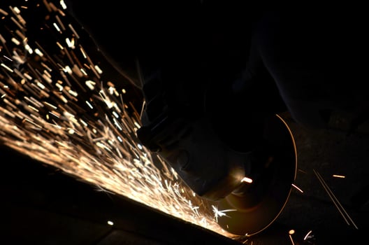 Angle grinder industrial sparks photo