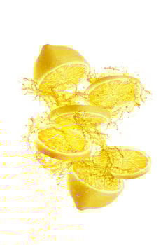 fresh lemon slice photo