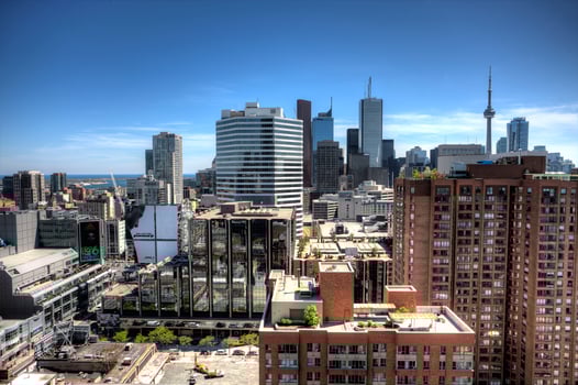 Toronto Skyline from rooftop photo