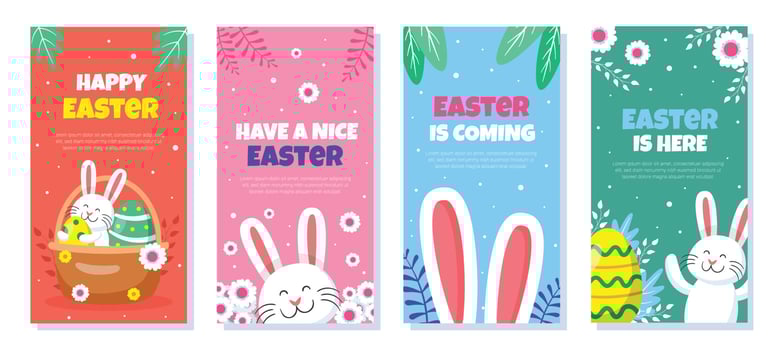 Bunny Rabbit Easter Template Background vector