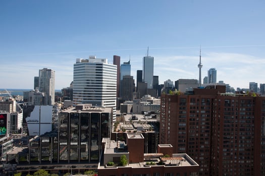 Toronto Skyline from rooftop photo