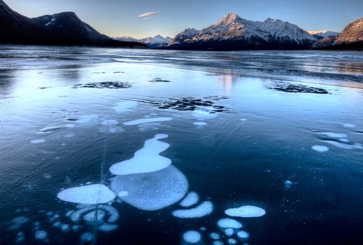Abraham Lake Winter photo
