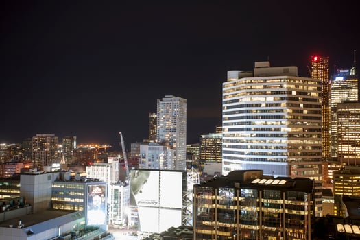 Toronto Skyline from rooftop photo