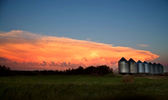 Storm Clouds Saskatchewan sunset photo