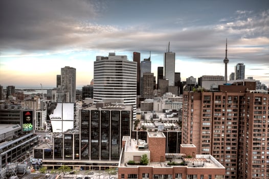 Toronto Skyline from rooftop photo