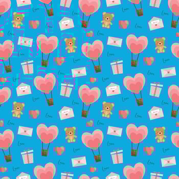 Valentines beautiful seamless pattern design for decorating, wallpaper, wrapping paper, fabric, backdrop and etc. vector