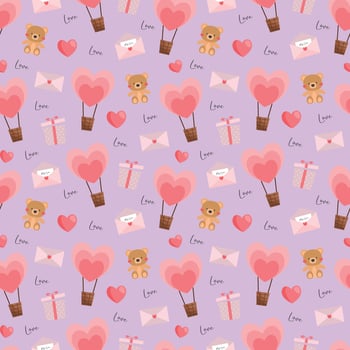 Valentines beautiful seamless pattern design for decorating, wallpaper, wrapping paper, fabric, backdrop and etc. vector