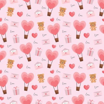 Valentines beautiful seamless pattern design for decorating, wallpaper, wrapping paper, fabric, backdrop and etc. vector