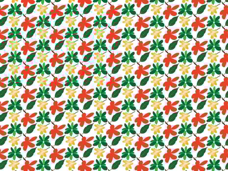 Hand Painted Floral Pattern Design vector