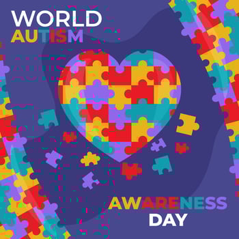 Background of World Autism Day Awareness vector