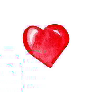 valentine's day. Watercolor hearts painted with a brush. Simple, minimalistic holiday cards. photo