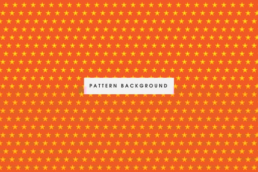 Cute simple pattern with star elements with orange background, Star vector template background. Bright style illustration.