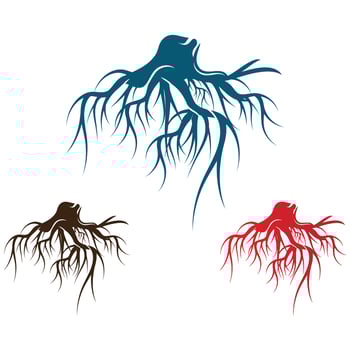 1202Vector Root of an Underground creative Tree. Tree Root Icon1 vector
