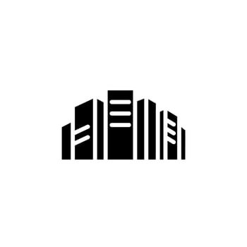City, Town, Urban Solid Icon Vector Illustration Logo Template. Suitable For Many Purposes.