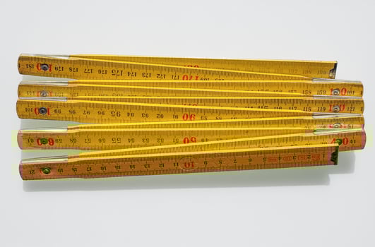 Imperial and metric ruler photo