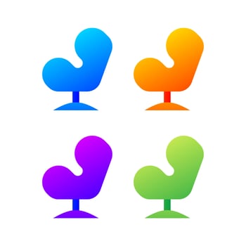 vector colorful chair logo set