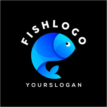creative fish colorful logo design vector