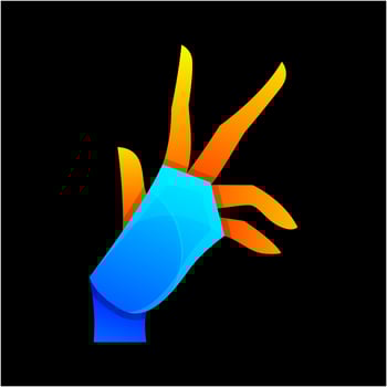 creative colorful hand logo design vector