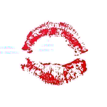 Red lipstick kiss on white background. Imprint of the lips. Valentines day theme print. Kiss mark vector illustration. Easy to edit template for greeting card, poster, banner, flyer, label, etc.