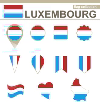 Luxembourg Flag Collection vector