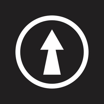 the up arrow logo can be used for community logos, company logos, wallpapers, banners, pamphlets, and others vector