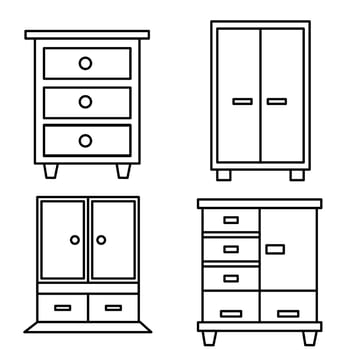 Wardrobe sketch idea vector