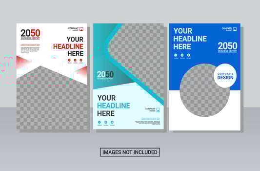 Modern business annual report template vector