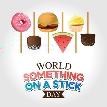 world something on a stick day vector illustraton.