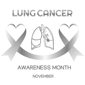 Lung cancer awareness month vector illustration