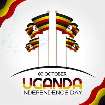 UGANDA independence day vector illustration