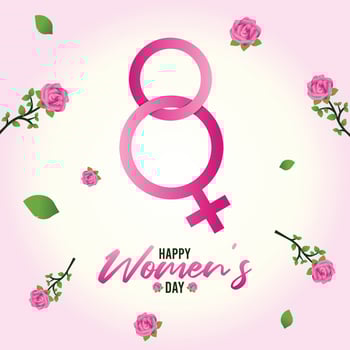 HAPPY WOMENS DAY vector illustration