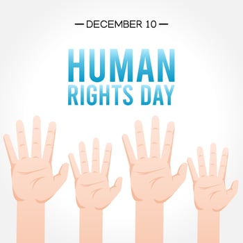 human rights day vector illustration