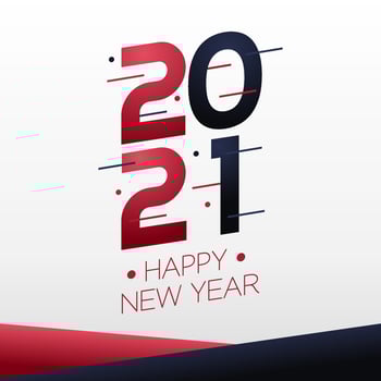 happy new year 2021 vector illustration