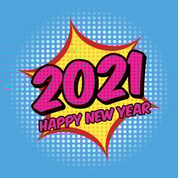 happy new year 2021 vector illustration
