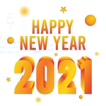 happy new year 2021 vector illustration