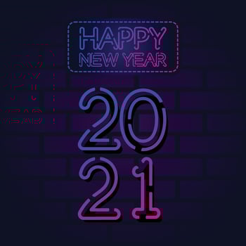happy new year 2021 vector illustration