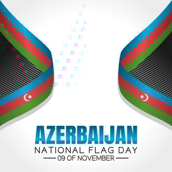 Azerbaijan national flag day vector illustration