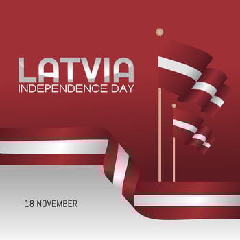 Latvia independence day vector illustration