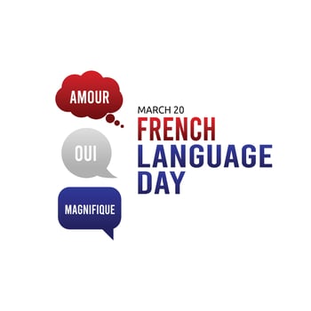 FRENCH LANGUAGE DAY vector illustration