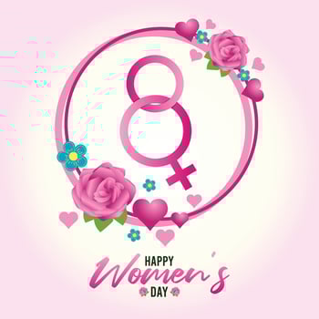 HAPPY WOMENS DAY vector illustration
